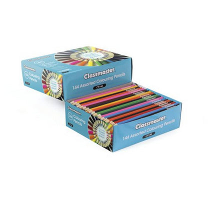 Classmaster Colouring Pencils - Assorted Pack of 144 (12 Colours) - ABC School Supplies