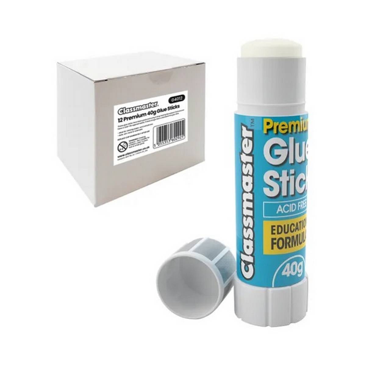 Classmaster Premium Pvp Gluestick 40G - Pack of 12 - ABC School Supplies