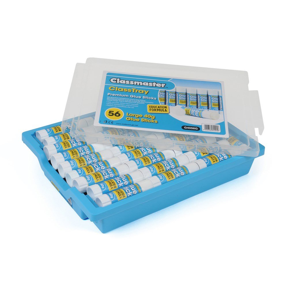 **Classmaster Premium Pvp Gluestick 40G Pack of 56 In Gratnell's Tray - ABC School Supplies