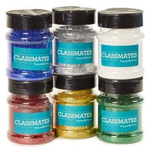 Classmates 100G Glitter Tubs - Assorted Pack Of 6 - ABC School Supplies