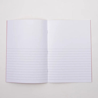 Classmates A4 Exercise Book 32 Page, Top Half Plain/Bottom 12mm Ruled, Red - Pack of 100 - ABC School Supplies