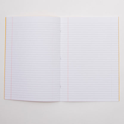 Classmates A4 Exercise Book 64 Page, 8mm Ruled With Margin, Yellow - Pack of 50 - ABC School Supplies