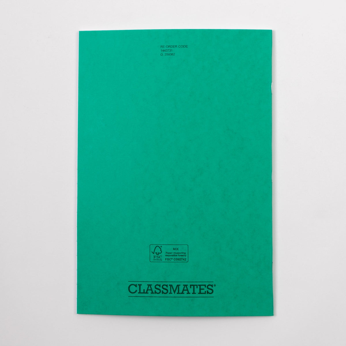 Classmates A4 Exercise Book 64 Page, Top Half Plain/Bottom 15mm Ruled, Green - Pack of 50 - ABC School Supplies