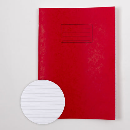 Classmates A4+ Exercise Book 80 Page, 8mm Ruled, Red - Pack of 50 - ABC School Supplies