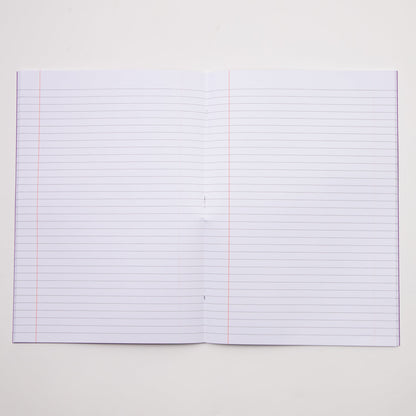 Classmates A4 Exercise Book 80 Page, 8mm Ruled With Margin, Purple - Pack of 50 - ABC School Supplies