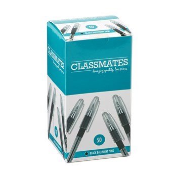 Classmates Ballpoint Pen Black - Pack Of 50 - ABC School Supplies