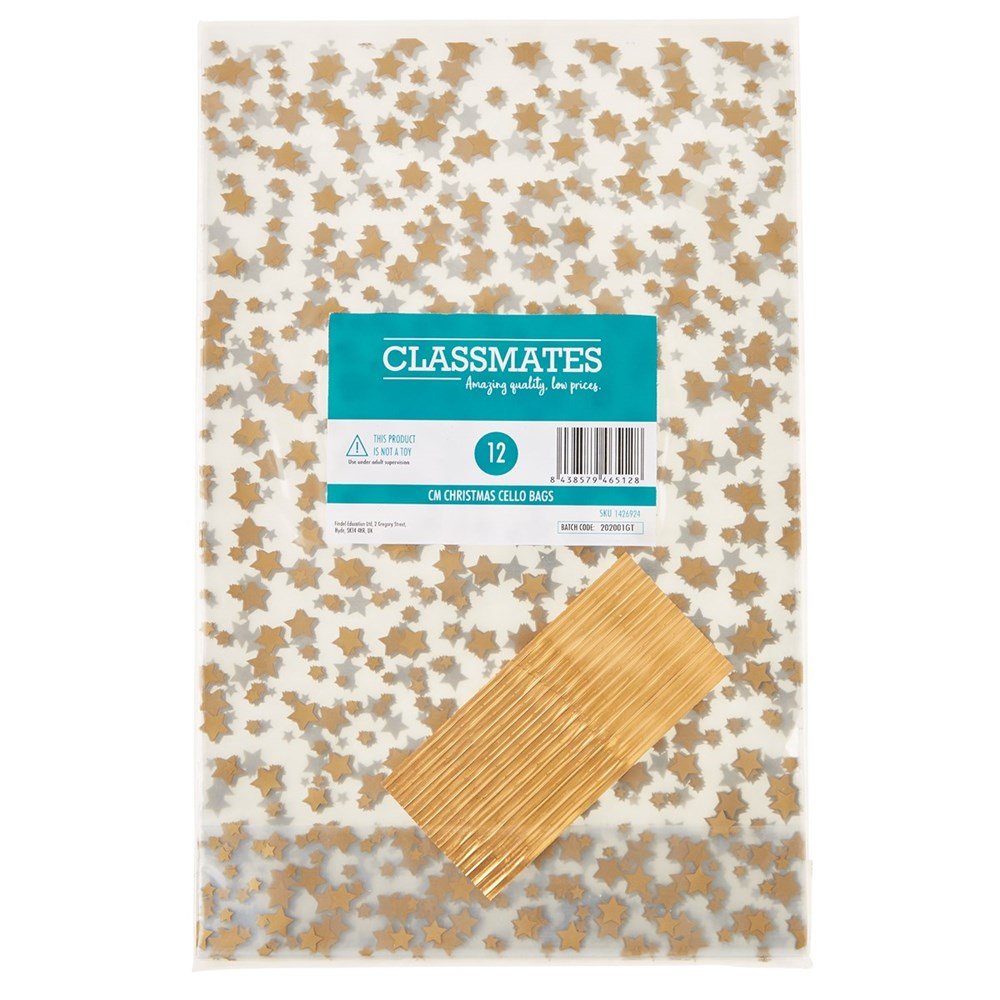 Classmates Christmas Cello Bags - Pack of 12 - ABC School Supplies