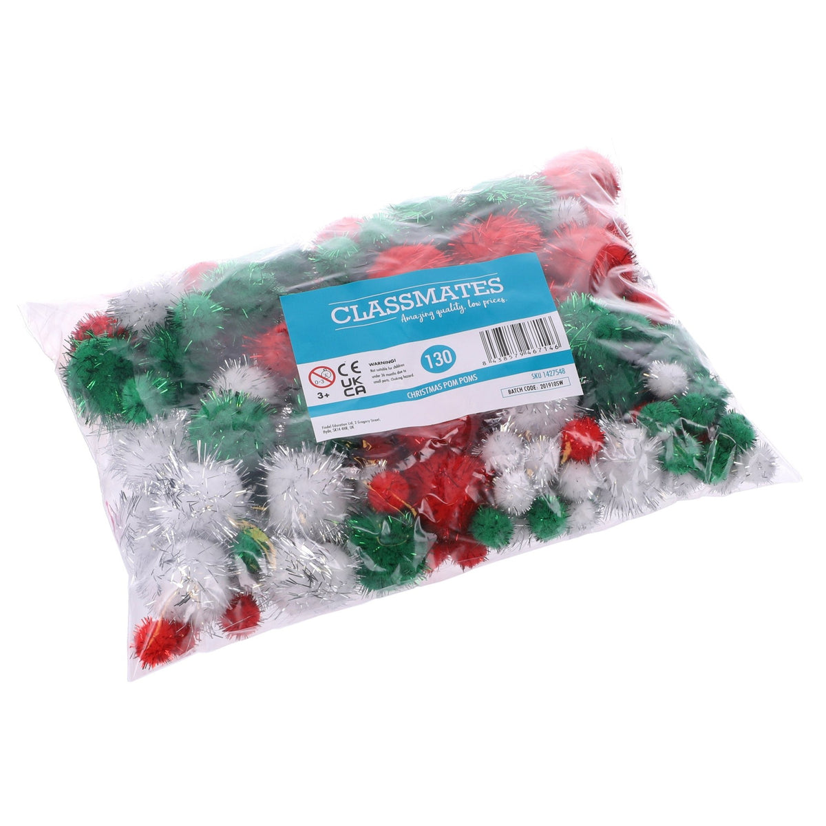 Classmates Christmas Pom Poms - ABC School Supplies