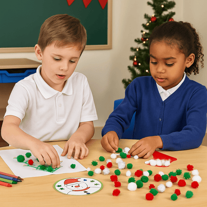 Classmates Christmas Pom Poms - ABC School Supplies