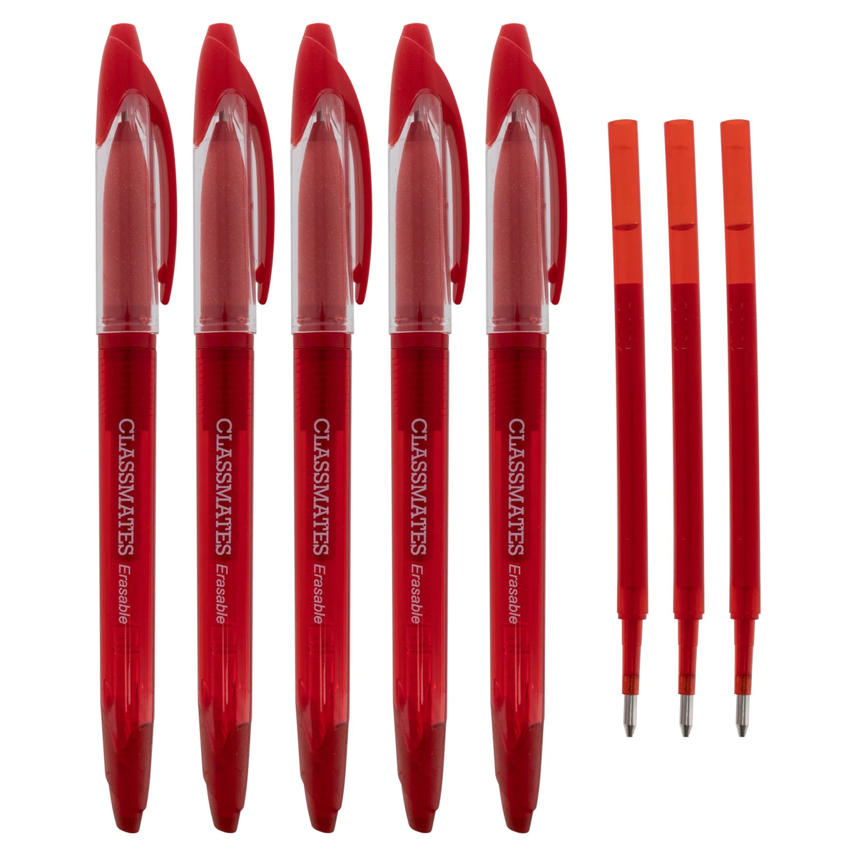 Classmates Erasable Rollerball Pen - Red - Pack of 12 - ABC School Supplies