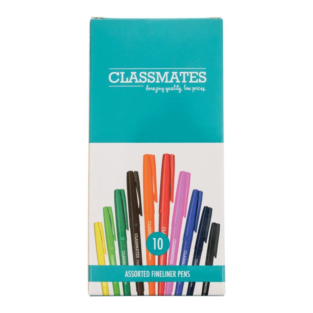 **Classmates Fineliner Pen - Assorted - Pack of 10 - ABC School Supplies