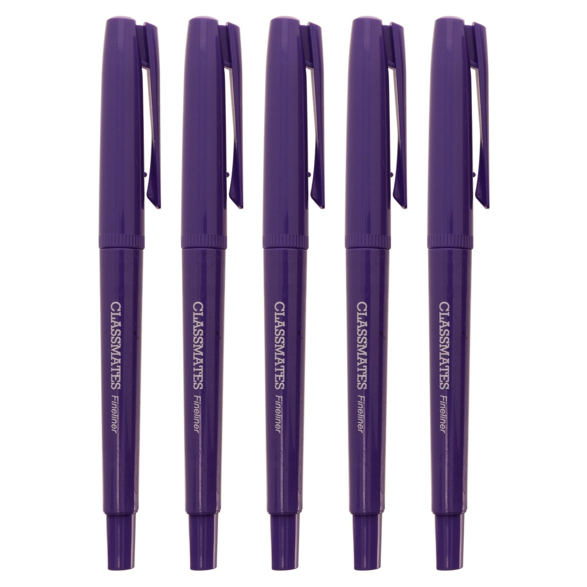 Classmates Fineliner Pen - Purple - Pack of 10 - ABC School Supplies