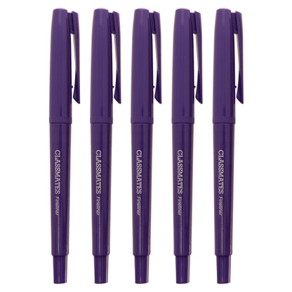 Classmates Fineliner Pen - Purple - Pack of 10 - ABC School Supplies