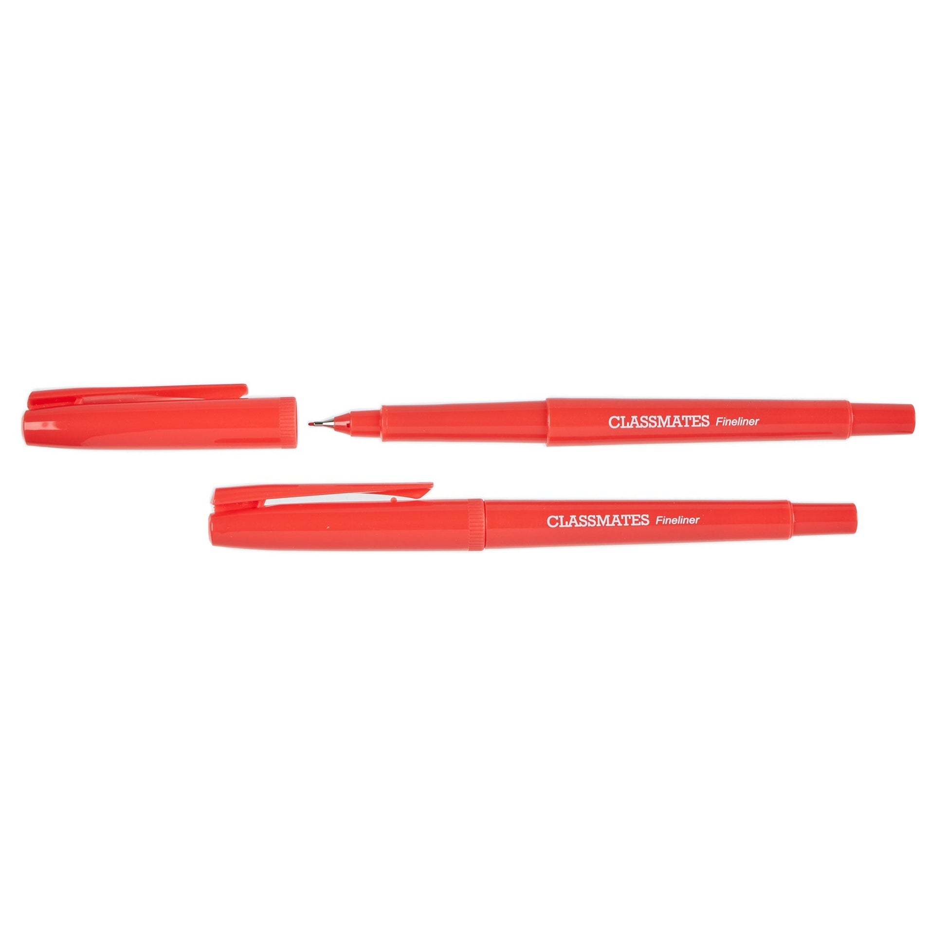Classmates Fineliner Pen - Red - Pack Of 10 - ABC School Supplies