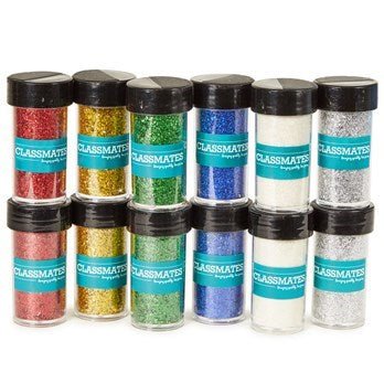 Classmates Glitter Shakers Pack Of 12 - ABC School Supplies