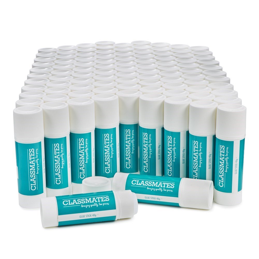 Classmates Glue Sticks - 40G - Pack Of 100 - ABC School Supplies