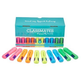 Classmates Highlighters – 5 Assorted Colours – Pack Of 48 - ABC School Supplies