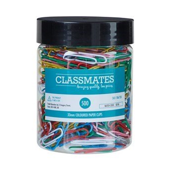 Classmates Paperclips 33Mm Tub 500 - ABC School Supplies