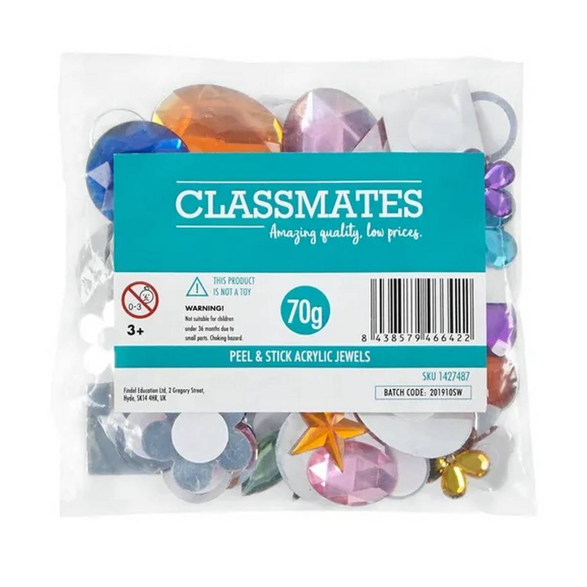 Classmates Peel & Stick Acrylic Jewels - ABC School Supplies