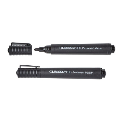 Classmates Permanent Marker Black, Bullet Tip – Pack Of 10 - ABC School Supplies