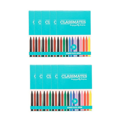Classmates Plastic Crayons - Class Pack Of 240 - ABC School Supplies