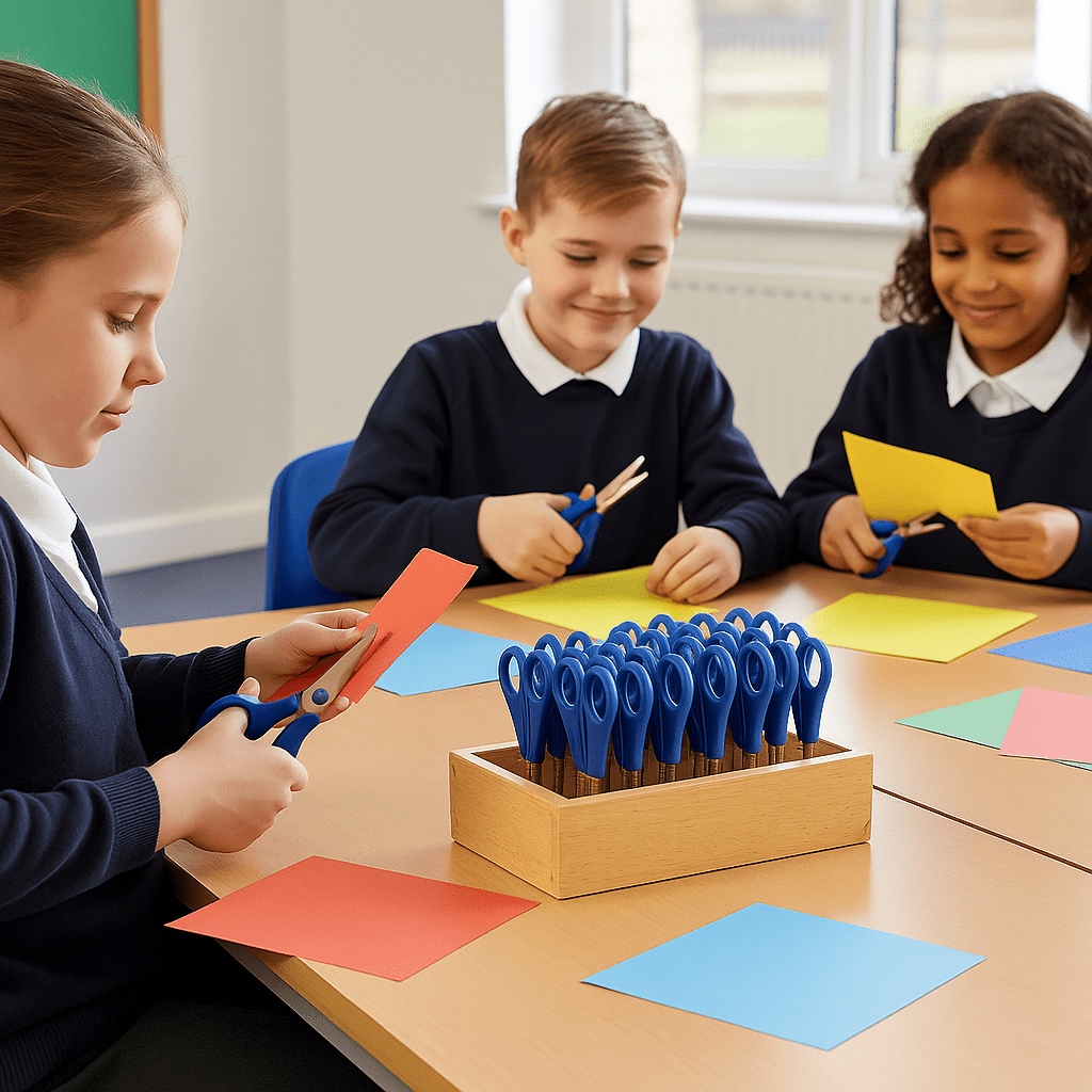 Classmates School Scissors in a Box - Right and Left Handed - Pack of 32 - ABC School Supplies