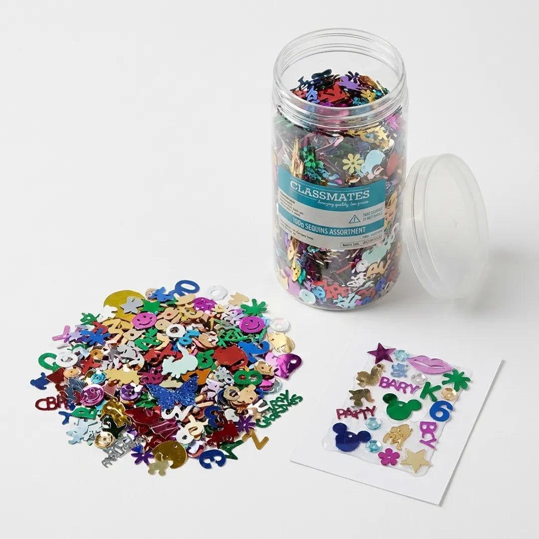 Classmates Sequins Assortment - 100G Tub - ABC School Supplies