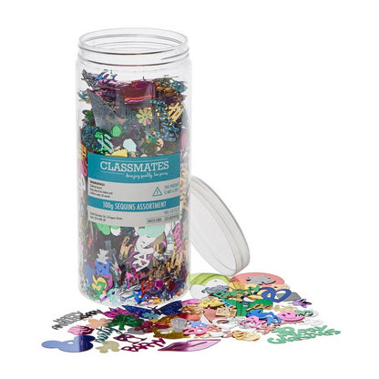 Classmates Sequins Assortment - 100G Tub - ABC School Supplies