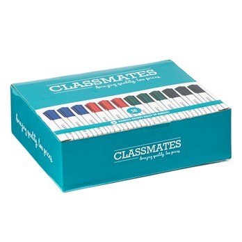 Classmates Whiteboard Marker - Assorted - Bullet Tip - Pack of 50 - ABC School Supplies