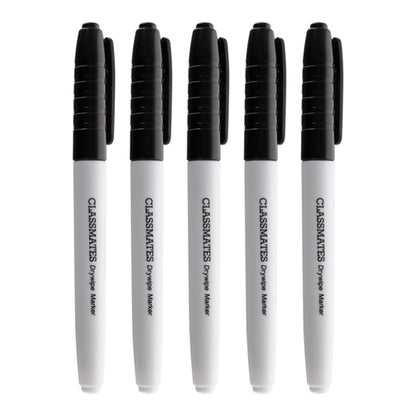 Classmates Whiteboard Marker Pens Black, Bullet Tip - Pack of 100 - ABC School Supplies