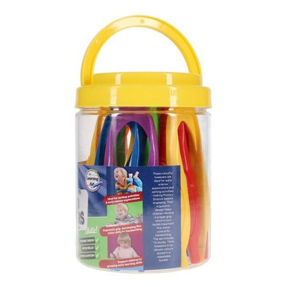 Clever Kidz Bucket of 12 Jumbo Tweezers - ABC School Supplies