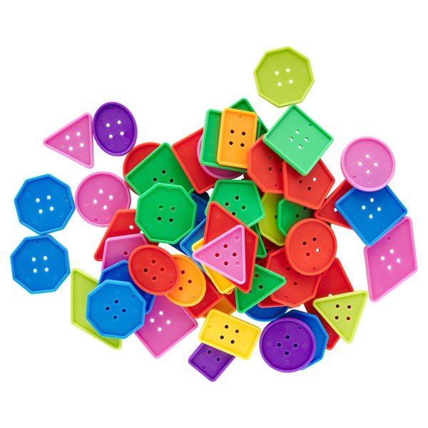 Clever Kidz Jumbo Craft Buttons Pack Of 60 - ABC School Supplies