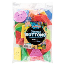 Clever Kidz Jumbo Craft Buttons Pack Of 60 - ABC School Supplies