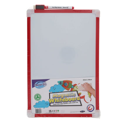 Clever Kidz Magnetic Dry Wipe Whiteboard 20X30cm - ABC School Supplies