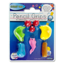 Clever Kidz Pencil Grips Assorted Pack Of 6 - ABC School Supplies