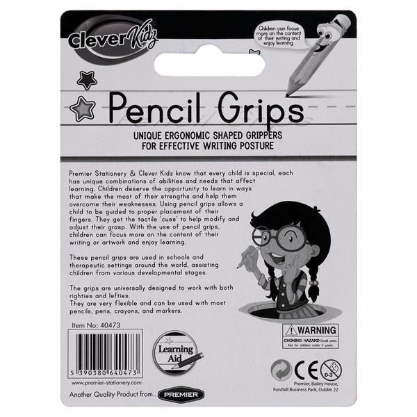 Clever Kidz Pencil Grips Pack Of 5 - ABC School Supplies
