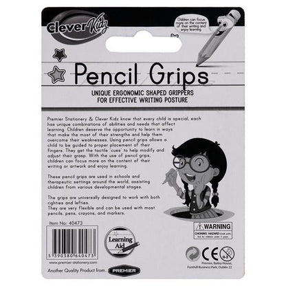 Clever Kidz Pencil Grips Pack Of 5 - ABC School Supplies