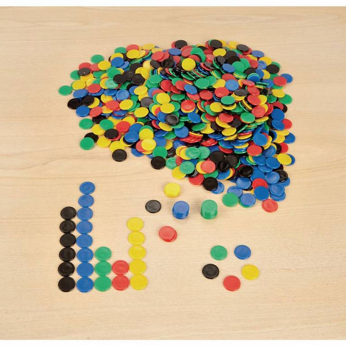Clever Kidz Plastic Counters - 22Mm - Pack Of 500 - ABC School Supplies