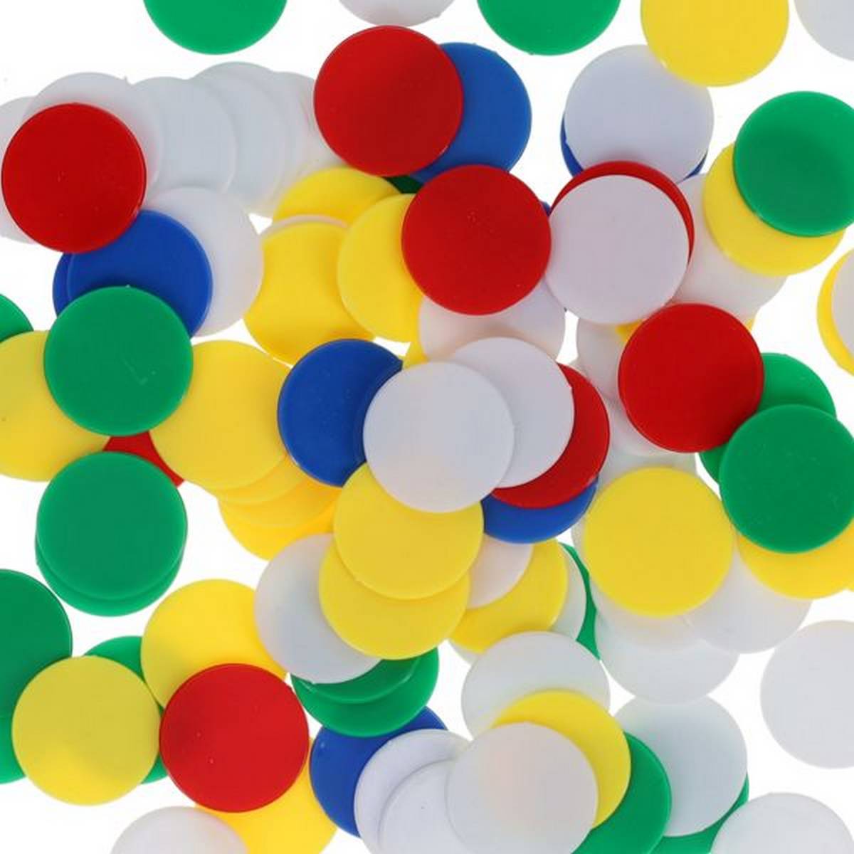 Clever Kidz Plastic Counters - 22Mm - Pack Of 500 - ABC School Supplies