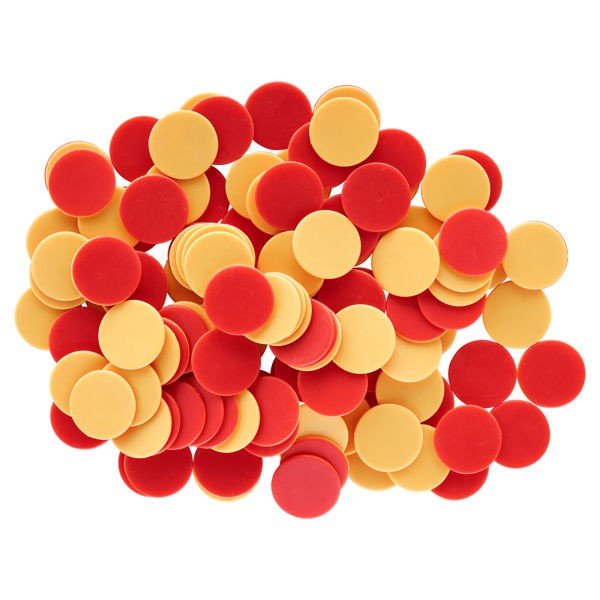 Clever Kidz Red and Yellow Counters Set of 120 - ABC School Supplies
