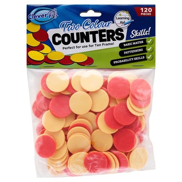 Clever Kidz Red and Yellow Counters Set of 120 - ABC School Supplies