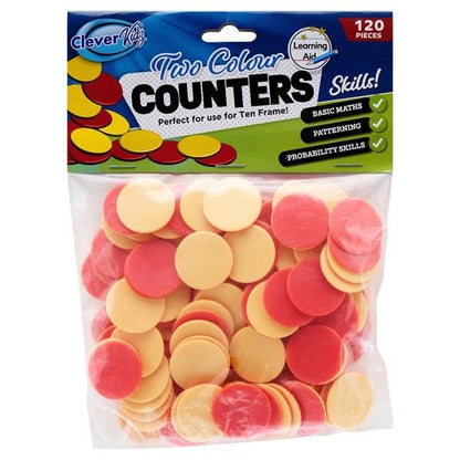 Clever Kidz Red and Yellow Counters Set of 120 - ABC School Supplies