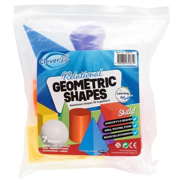 Clever Kidz Relational Geometric Shapes Set Of 7 - ABC School Supplies