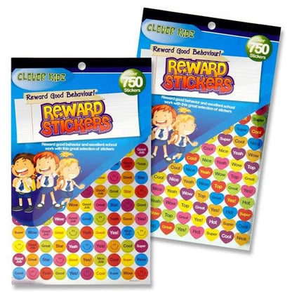 Clever Kidz Reward Stickers Bumper Pack Of 750+ - ABC School Supplies