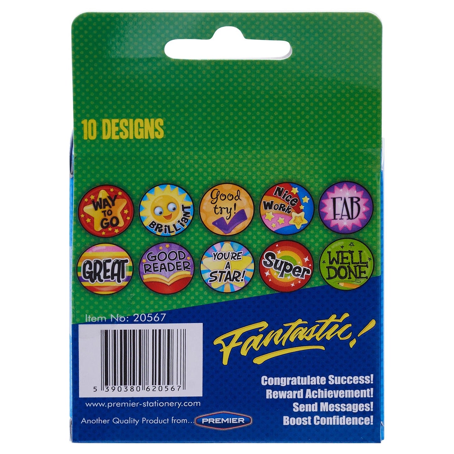 Clever Kidz Reward Stickers Roll Of 200 (10 Designs) - ABC School Supplies