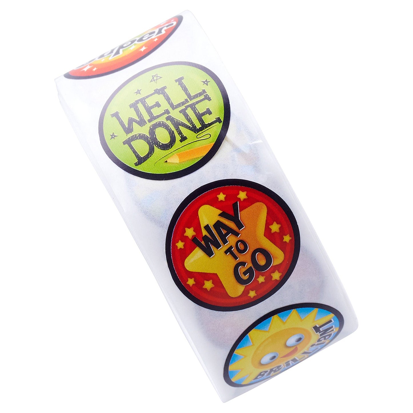 Clever Kidz Reward Stickers Roll Of 200 (10 Designs) - ABC School Supplies