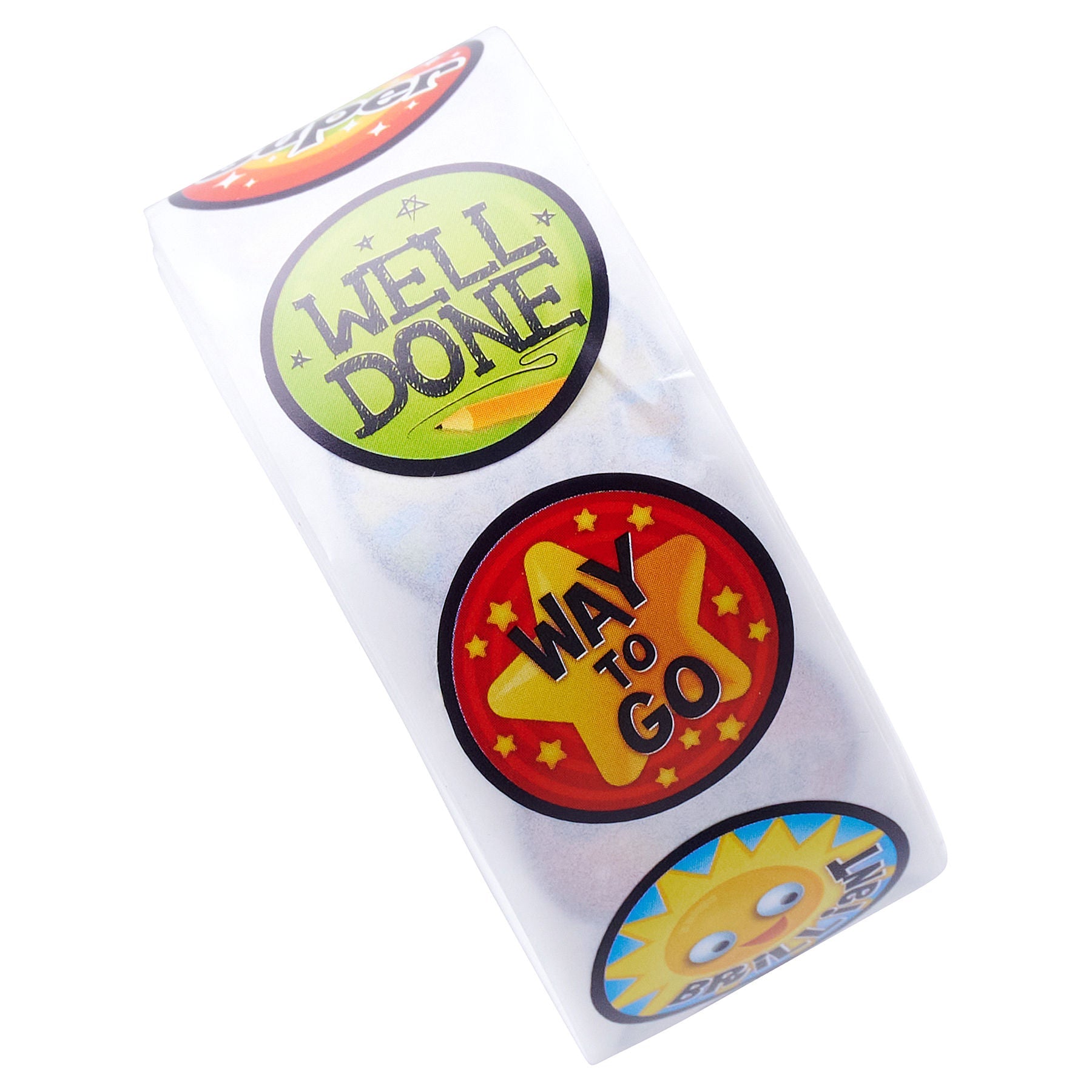 Clever Kidz Reward Stickers Roll Of 200 (10 Designs) - ABC School Supplies