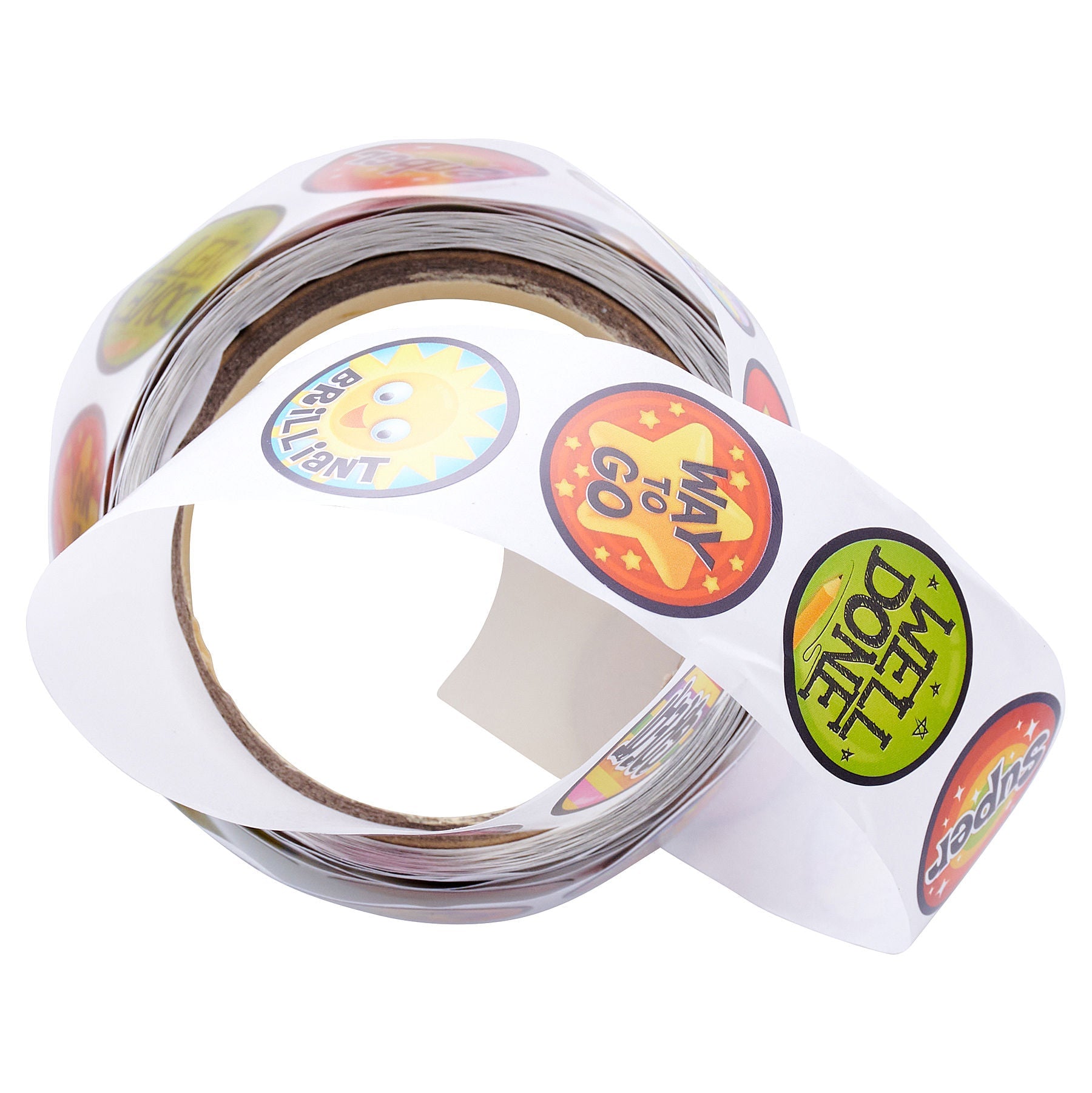 Clever Kidz Reward Stickers Roll Of 200 (10 Designs) - ABC School Supplies