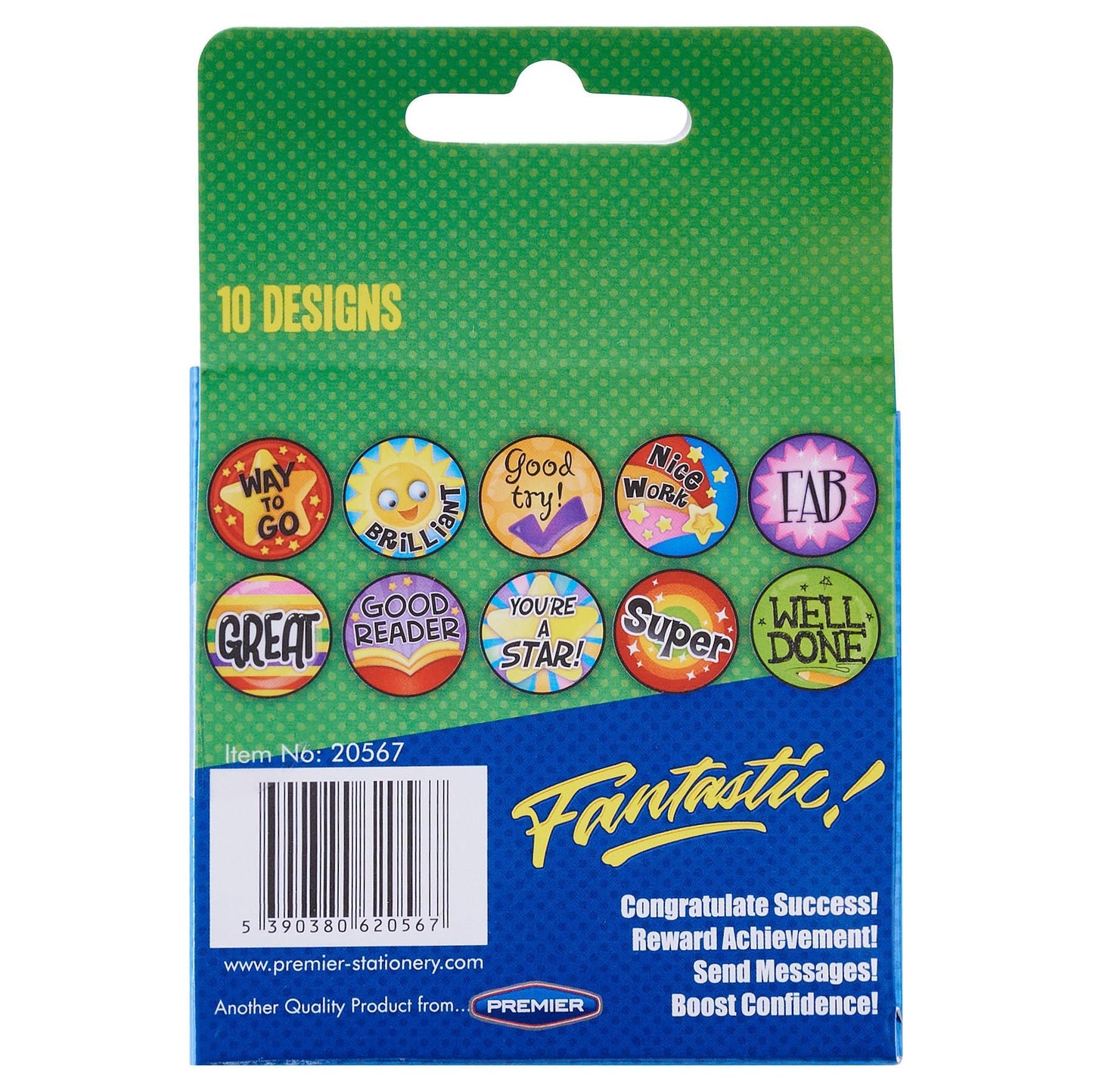 Clever Kidz Reward Stickers Roll Of 200 (10 Designs) - ABC School Supplies