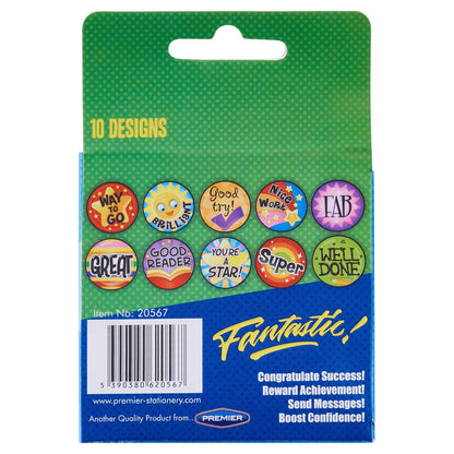 Clever Kidz Reward Stickers Roll Of 200 (10 Designs) - ABC School Supplies